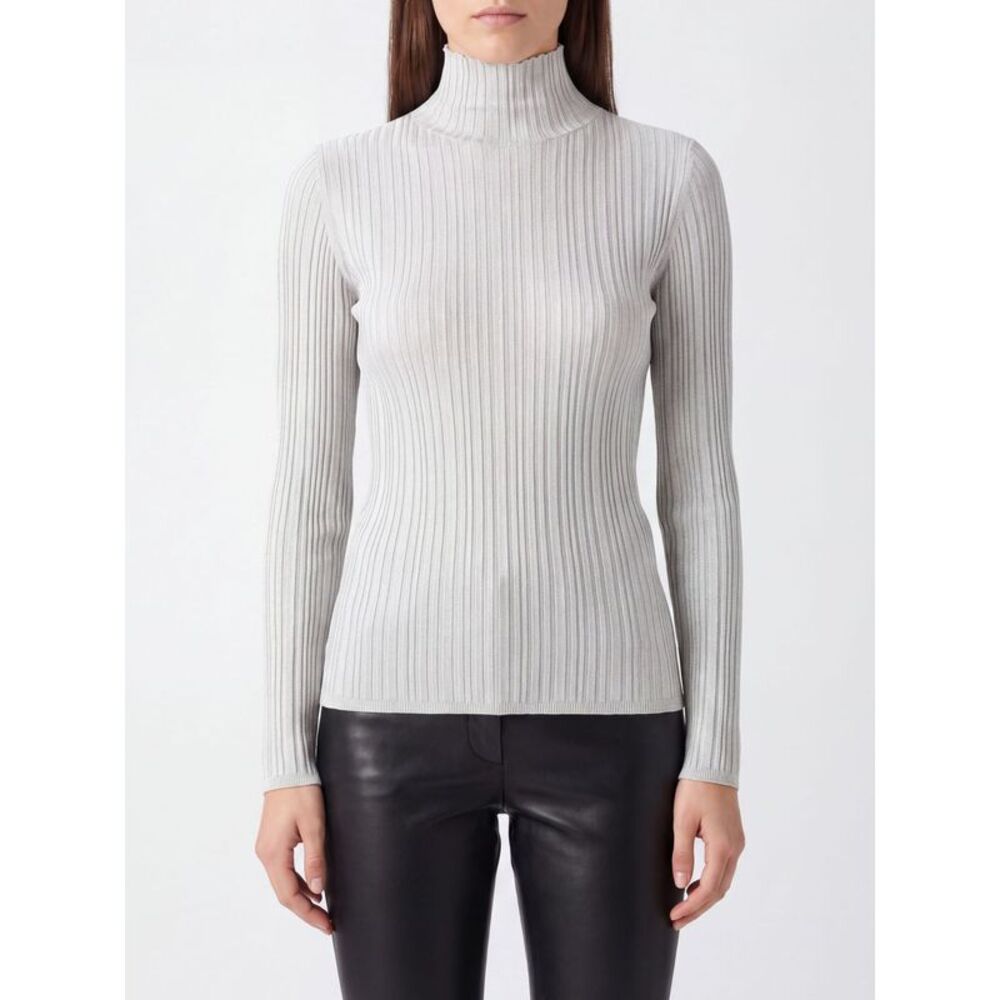 Fabiana Filippi Slim Fit Long-Sleeved Pleated Turtleneck Sweater